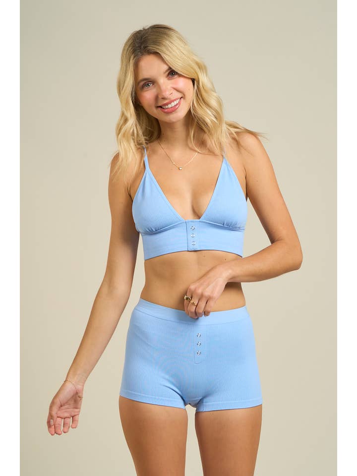 ANWND - Wholesale Top & Short Set (NOT Loungewear) - Women's - 55461SET TRIANGLE BRALETTE AND SHORTS SET5