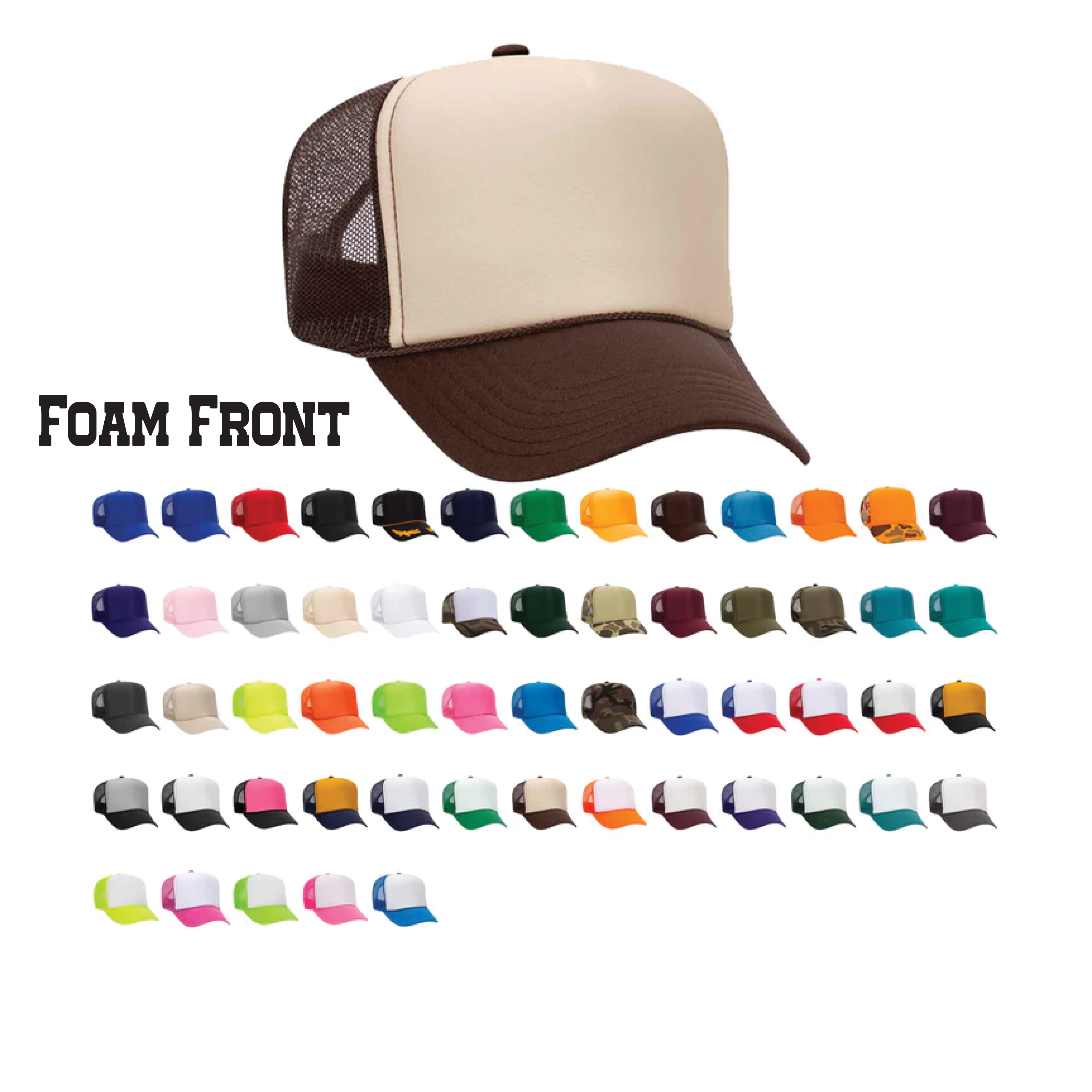 Truelove Apparel - Wholesale Trucker Hat - Unisex - Team 3D Serif Embroidered Trucker4