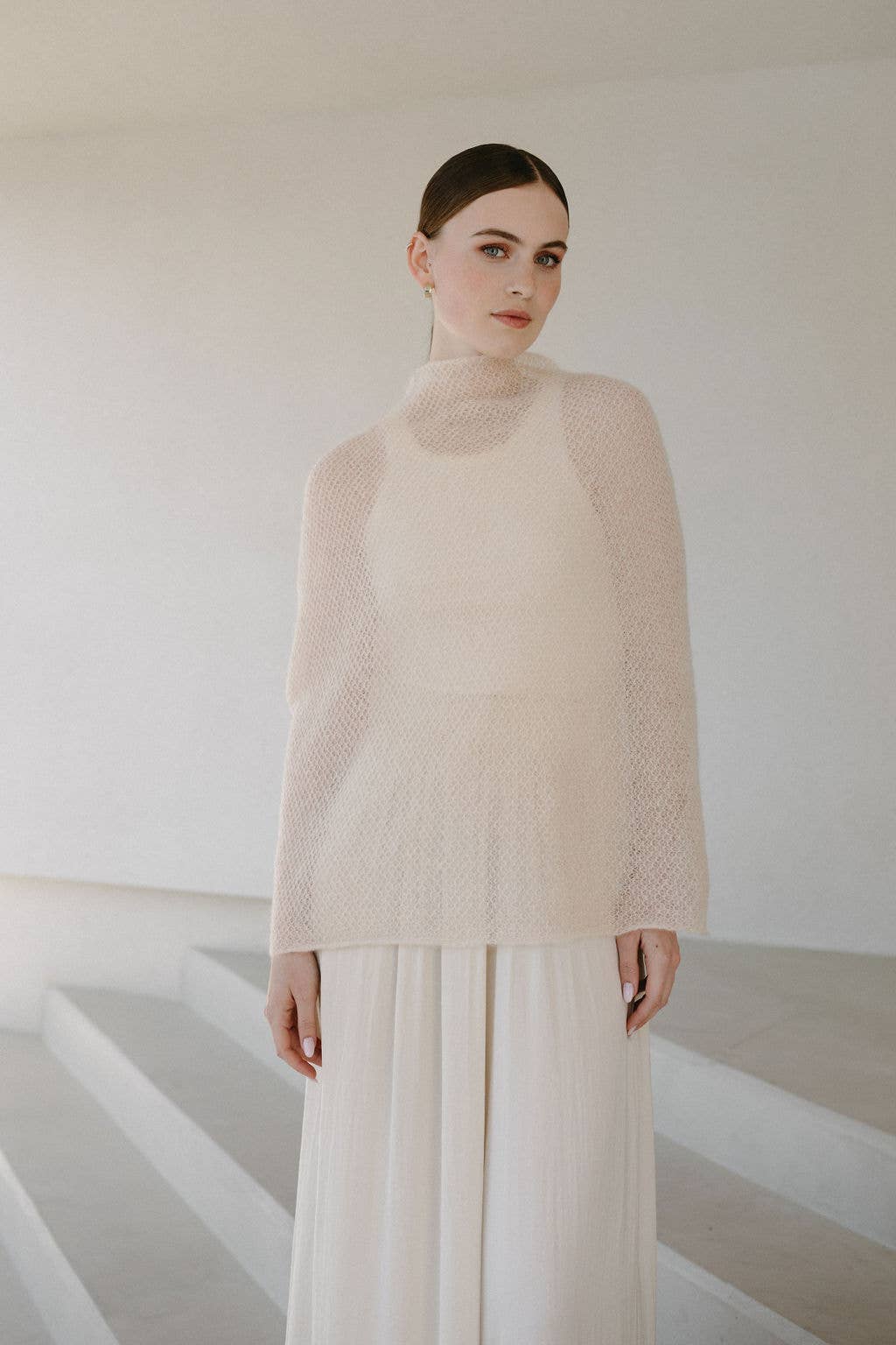 WOOL HOUSE - Wholesale Wrap - Women's - Luxurious Bridal Wrap Shawl / MAGNOLIA7