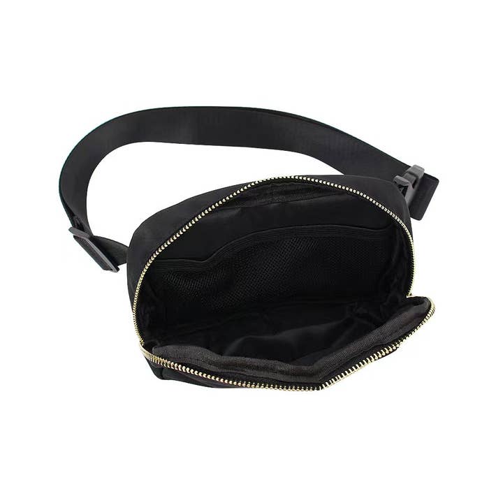 Mavi Bandz - Wholesale Belt Bag - Women's - Varsity Collection Black Fanny Waist Pack Belt Bag
