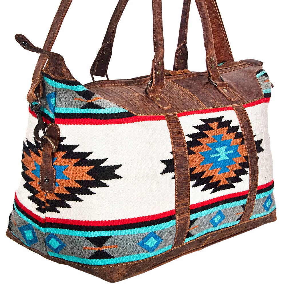 LS Western - Vente Sac de voyage – femme - Sac de voyage en laine et cuir du sud-ouest LC-ADBG460 Sac de selle tissé à la main27