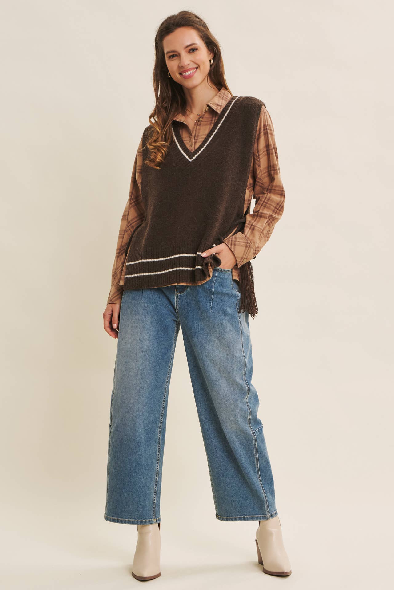 DENIM LAVÉ JEANS VINTAGE LAVÉS EXTENSIBLES ET SURDIMENSIONNÉS SANS EFFORT en vente sur Faire9