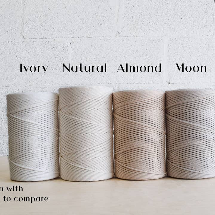 Ganxxet, Inc. - Wholesale Yarn - Cotton Cord Zero Waste 4 Mm - 1 Single Strand - Ivory1