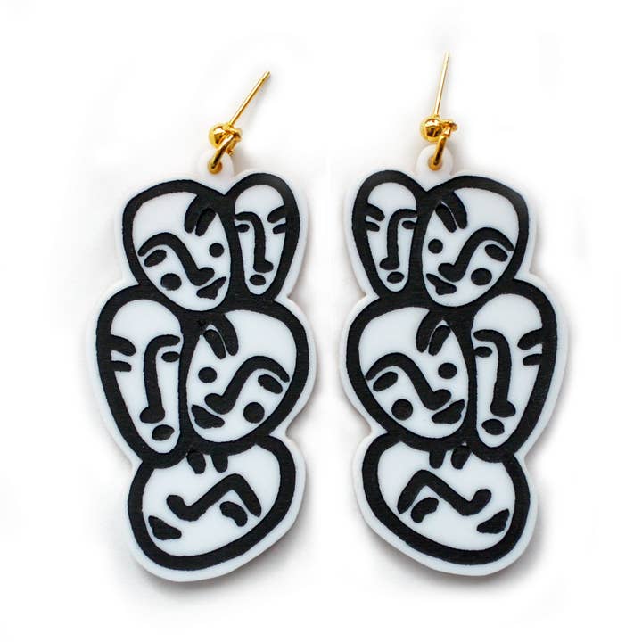 Face Dingle øreringe for engroshandel hos Boo and Boo Factory