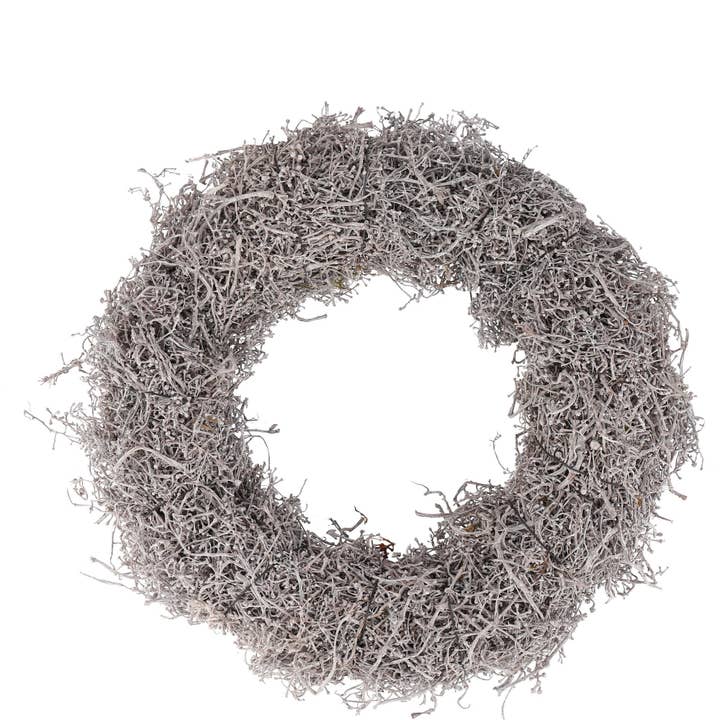 Guirlanda natural de cipó com cachos de uva branco geada 45 cm por atacado de Vosteen