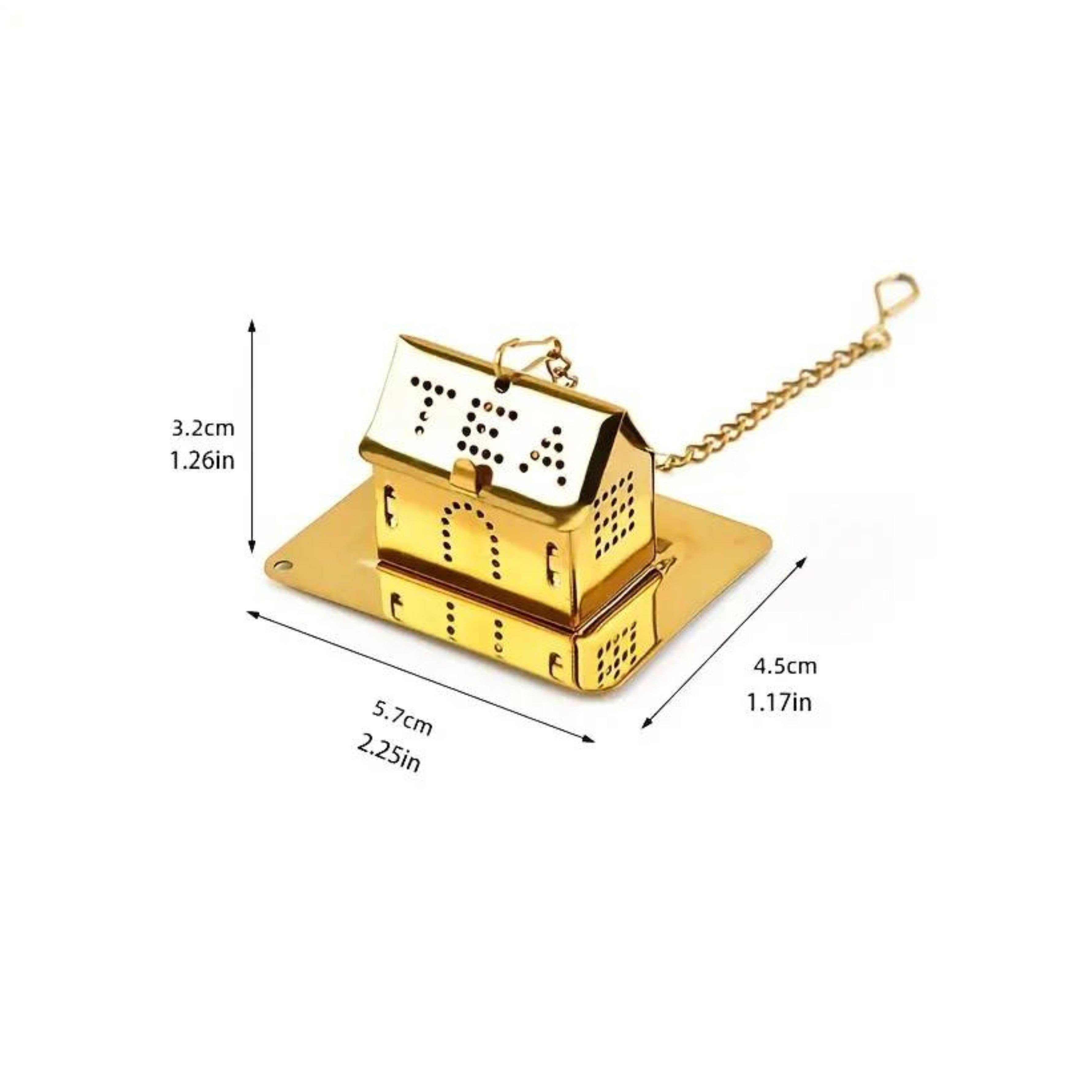 Magnifique Hearts - Wholesale Tea Strainer/Infuser - Golden House Tea Infuser: Steep with Style & Elegance4