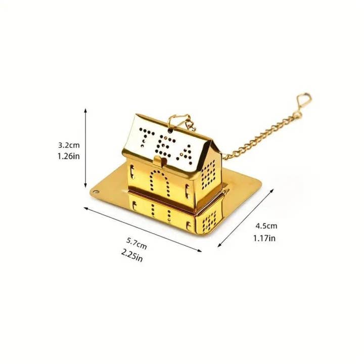 Magnifique Hearts - Wholesale Tea Strainer/Infuser - Golden House Tea Infuser: Steep with Style & Elegance4