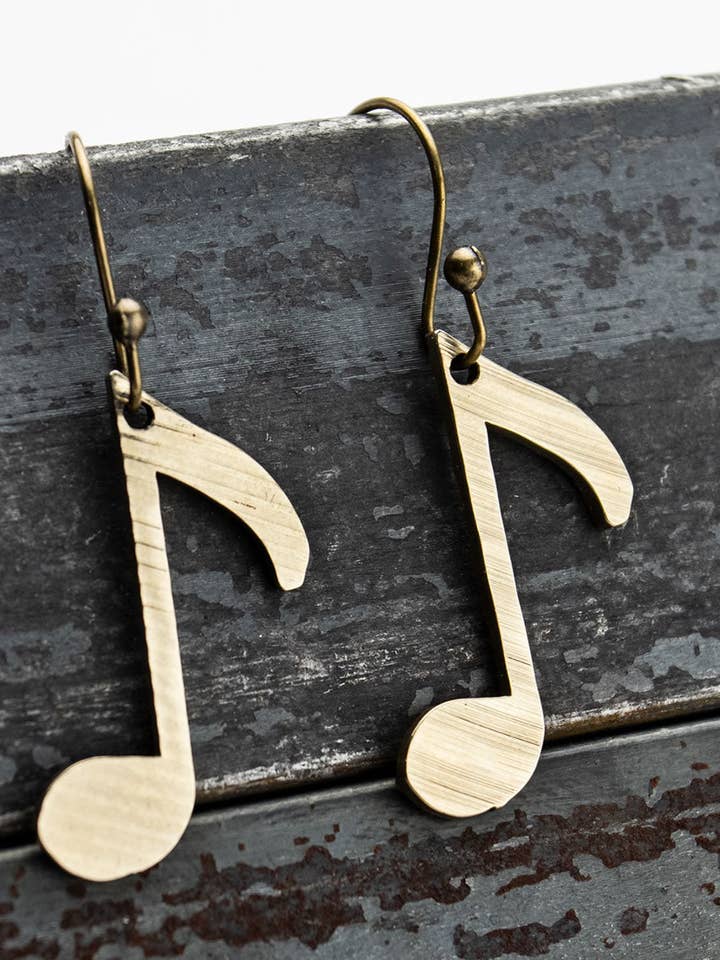 Off Beat - återvunna Cymbal örhängen för wholesale av Full Circle Co.