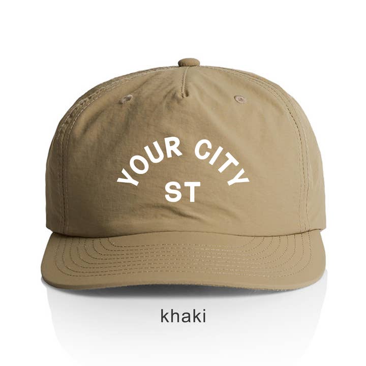 Endless August Supply Co. - Vente Casquette à visière plate – unisexe - Chapeau en nylon personnalisé Arch City | Chapeau avec nom | Chapeau de ville5