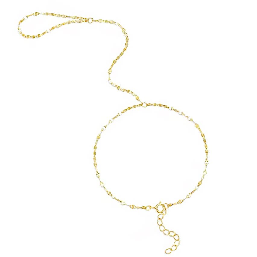 KIKICHIC - Wholesale Link & Chain Bracelet - Gold Dapped Hand Chain Bracelet1