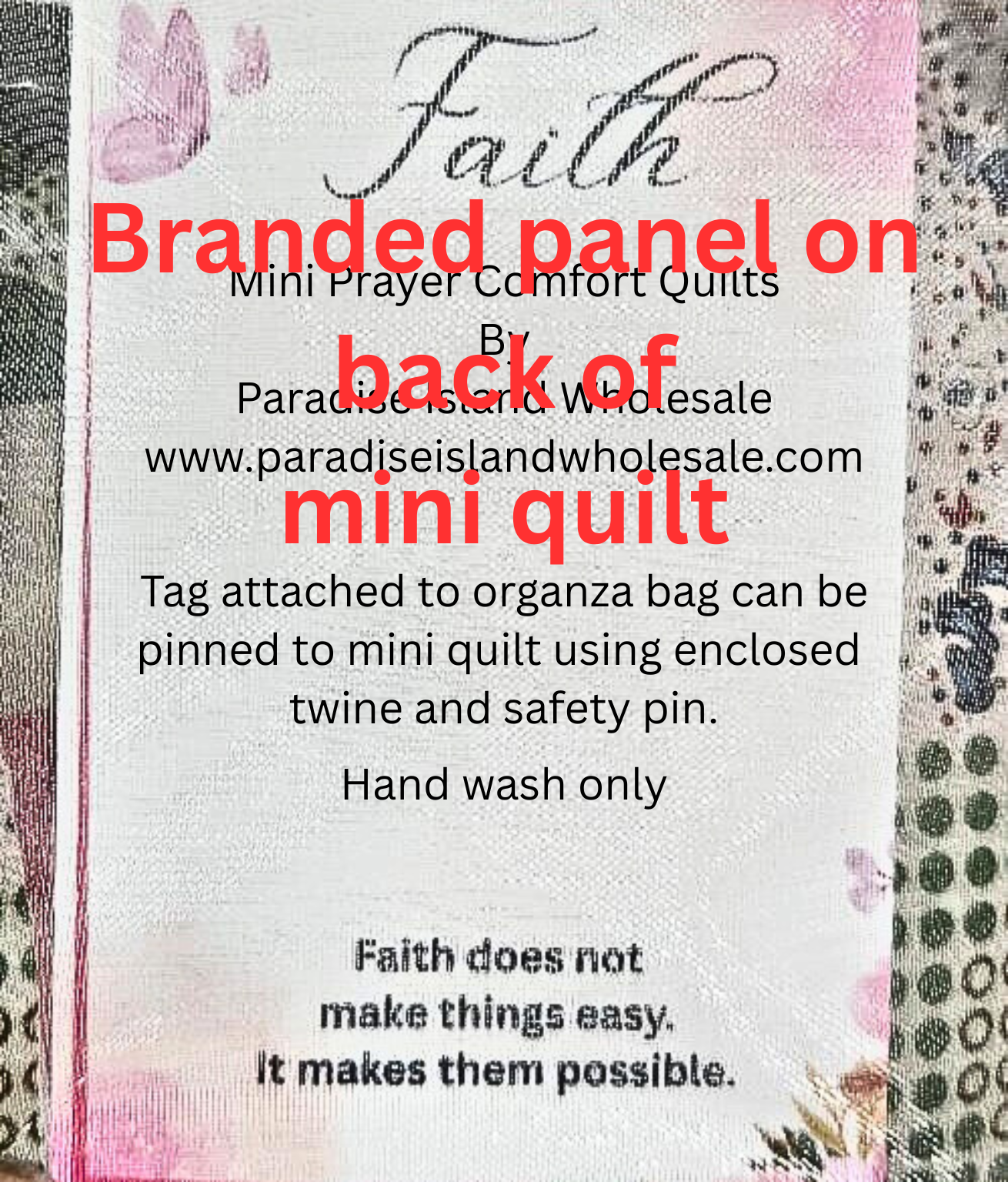 Paradise Island Gold and Silver - Wholesale Keepsake Coin/Token - Multicolor Mini Prayer Quilt – Premium Angel Charm Gift4