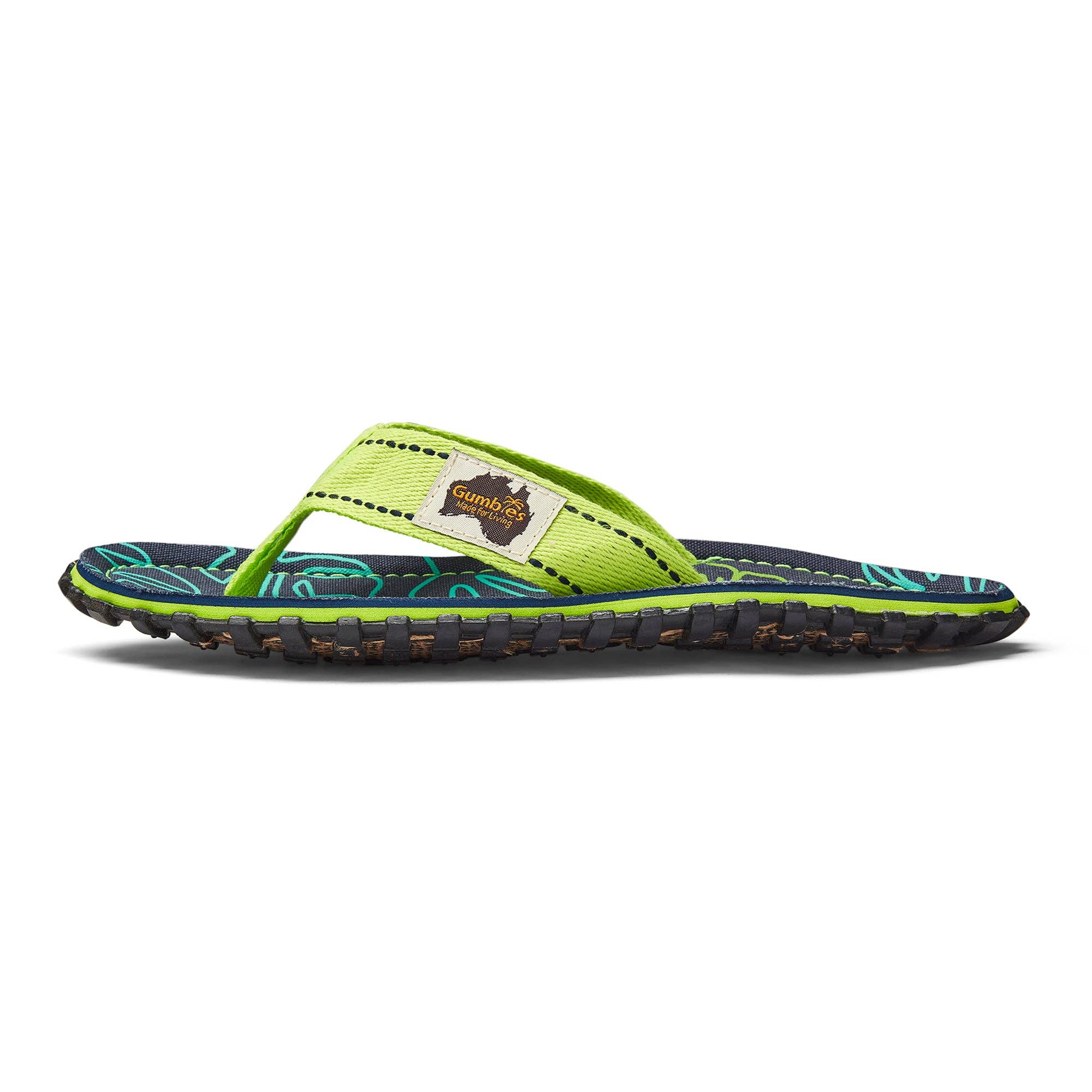 Gumbies – wholesale Flip Flops – Women’s – Islander Flip-Flops - Women's - Lime Hibiscus4