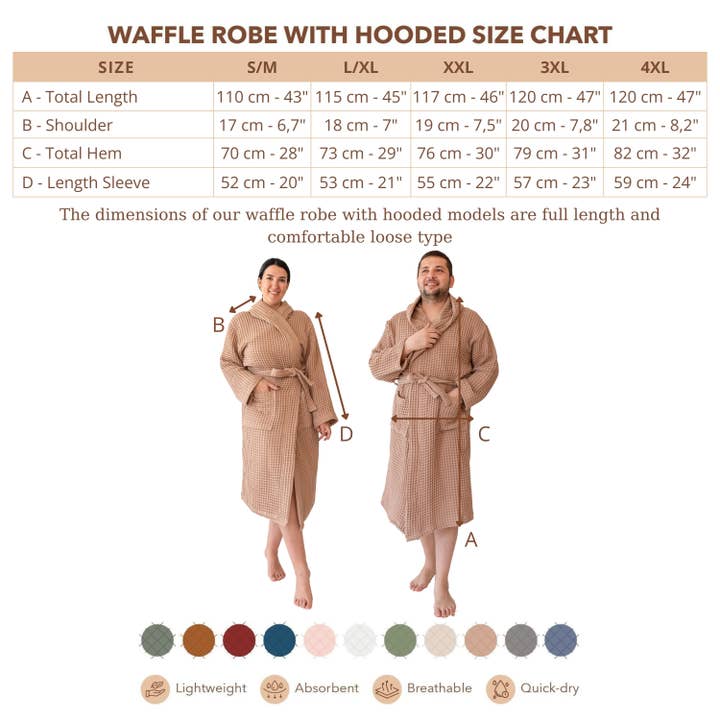 Vivamaison – Engroshandel Morgenkåbe - Unisex – Premium Vaflet Bomuld Badekåbe, Unisex Spa Komfort147