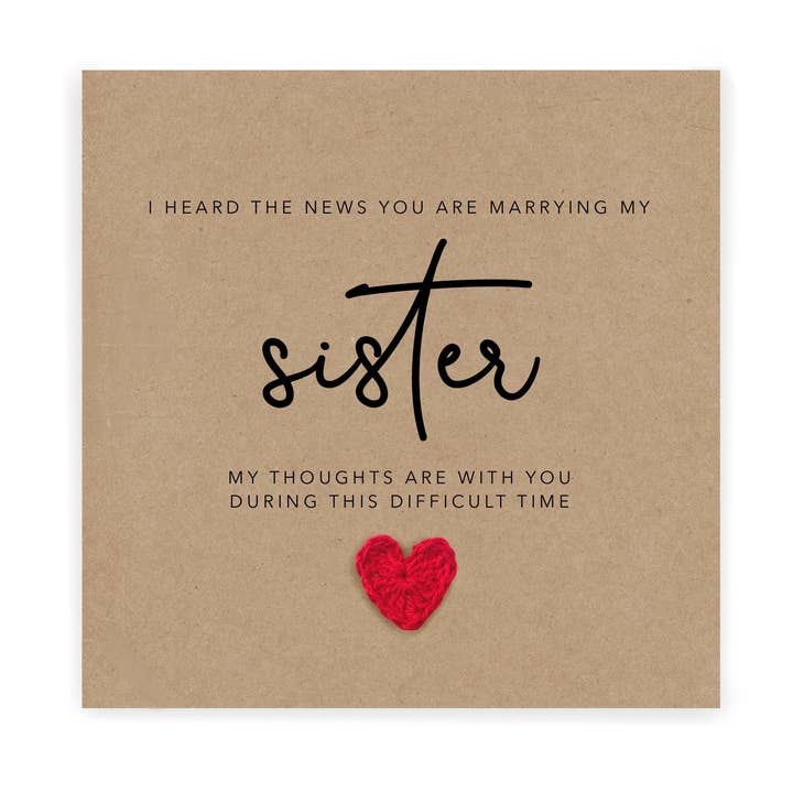 Carte de fiançailles « Tu vas épouser ma sœur », fiançailles amusantes pour la vente par Fifi's Handcrafted