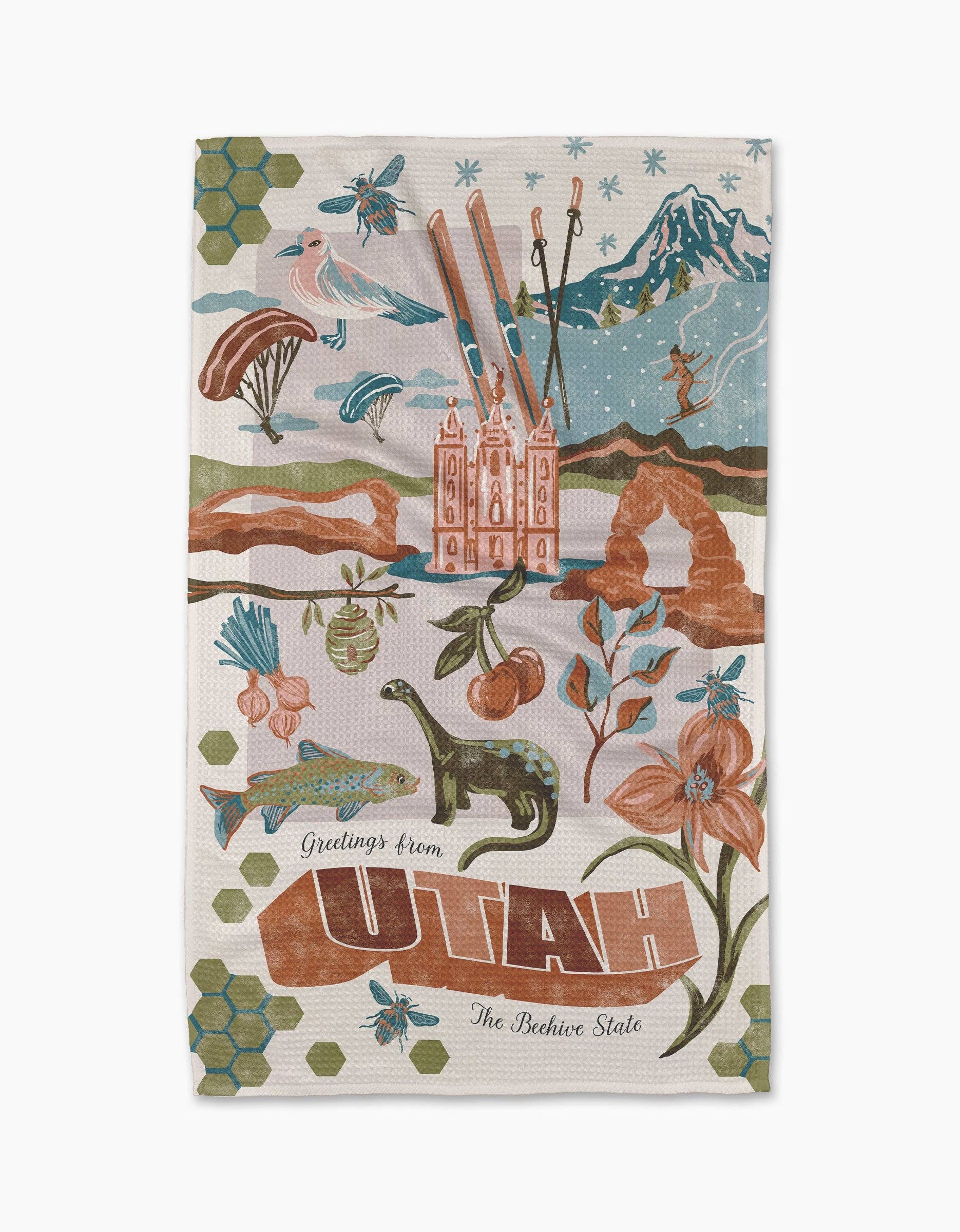 Geometry - Wholesale Tea Towel - Greetings From Utah Tea Towel2