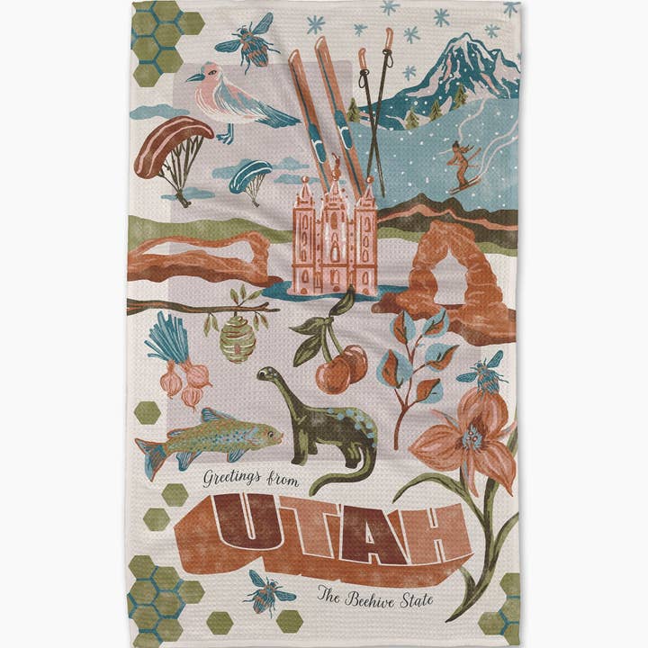 Geometry - Wholesale Tea Towel - Greetings From Utah Tea Towel2