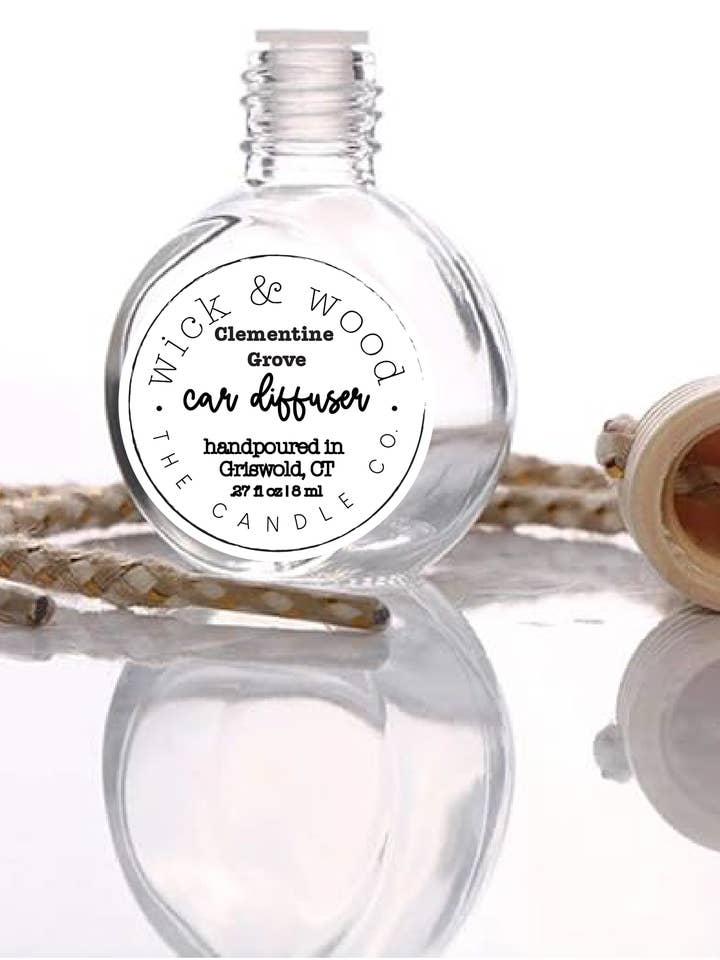 Car Diffuser W/Refill - Hanging Car Air Freshener for wholesale by Wick & Wood The Candle Co
