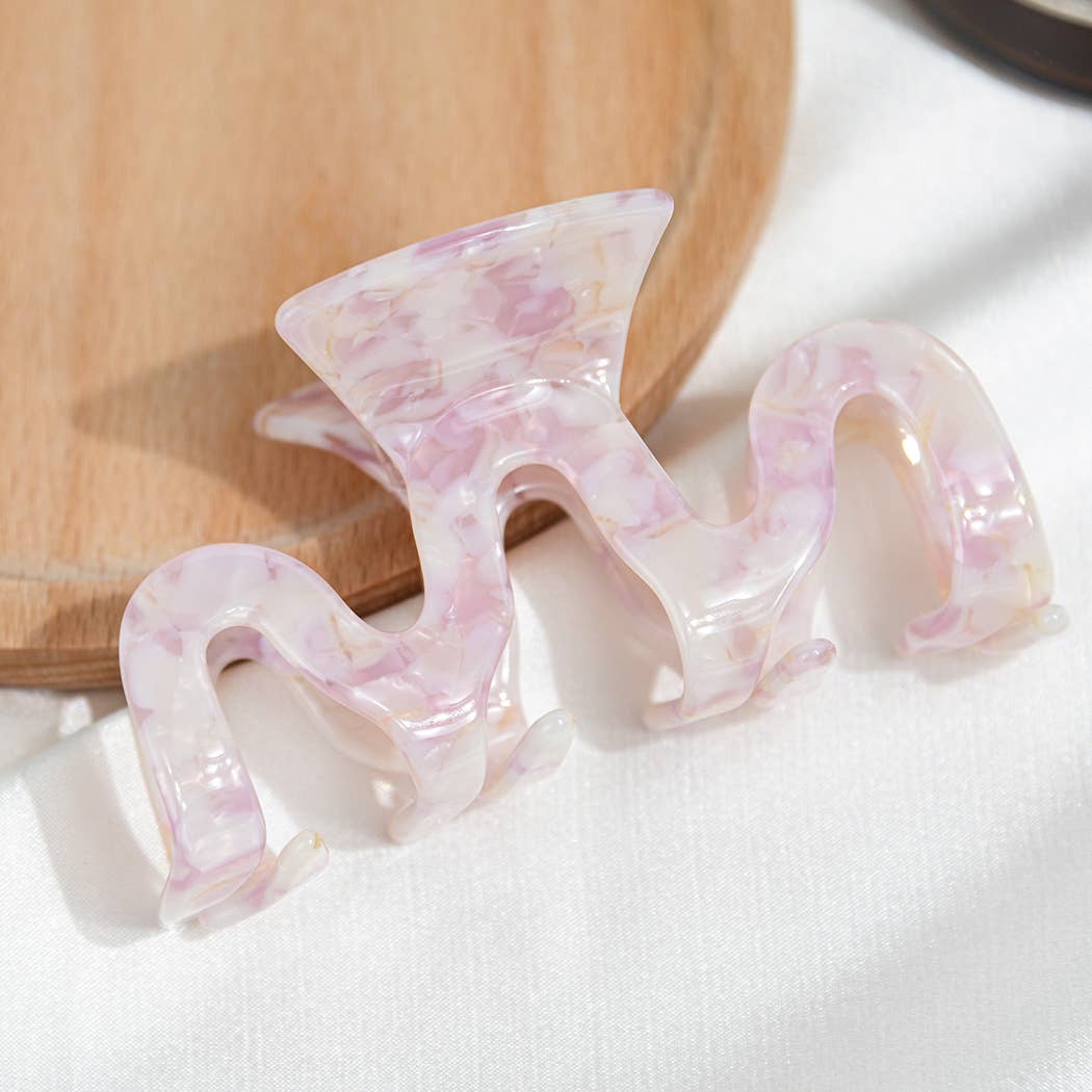 TheDivaSoap - Vendita all'ingrosso Fermaglio per capelli - Donna - Fermaglio per capelli con ritaglio ondulato in acido acetico da 3,46 pollici6