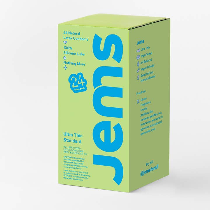 Jems - Wholesale Contraceptive/Condom - 24 Pack Body-Safe, Ultra-thin Condoms ✨