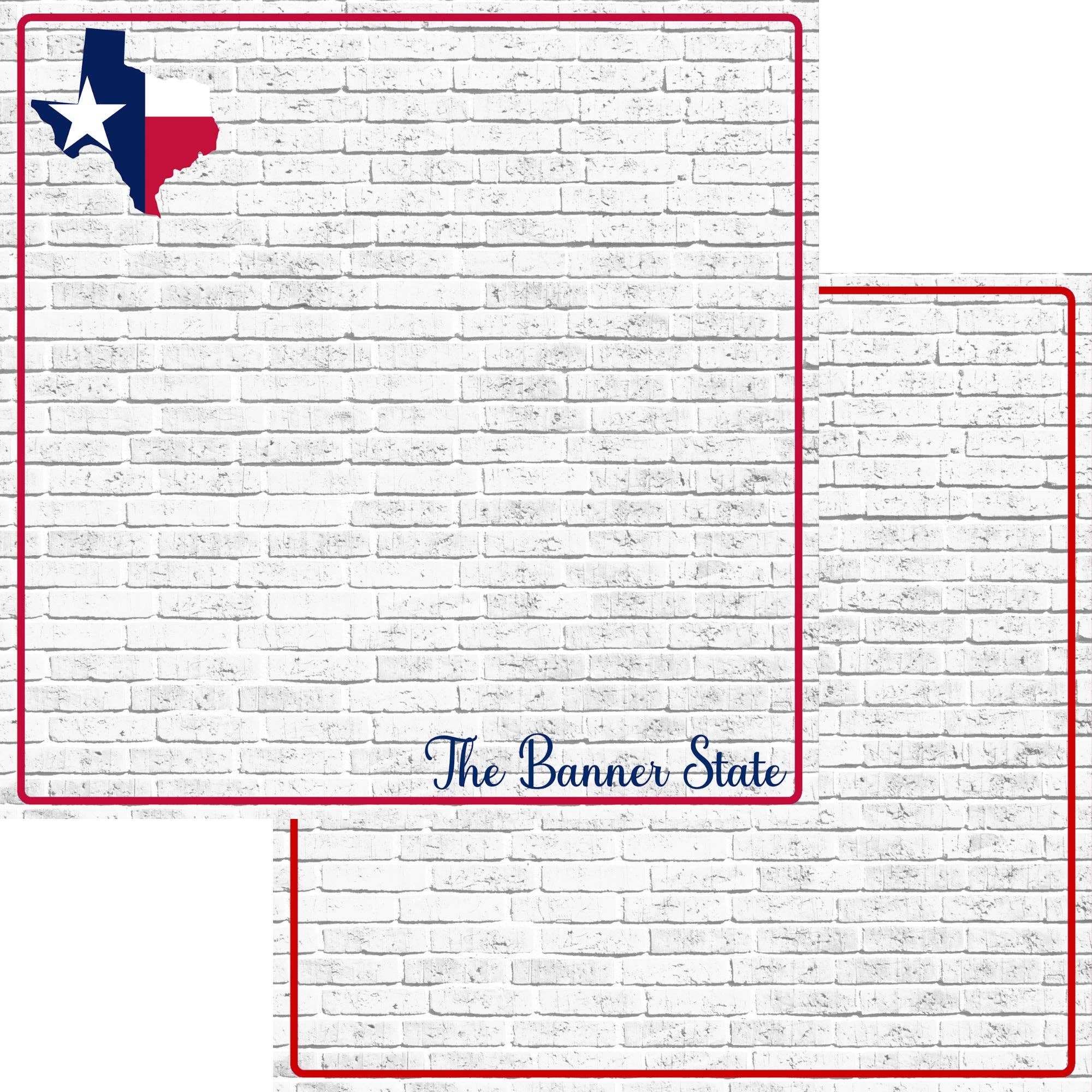 SSC Wholesale - Wholesale Scrapbook - Fifty States Collection Texas 12 x 12 Double-Sided Scrapbook Paper by SSC Designs - 15 Pack0