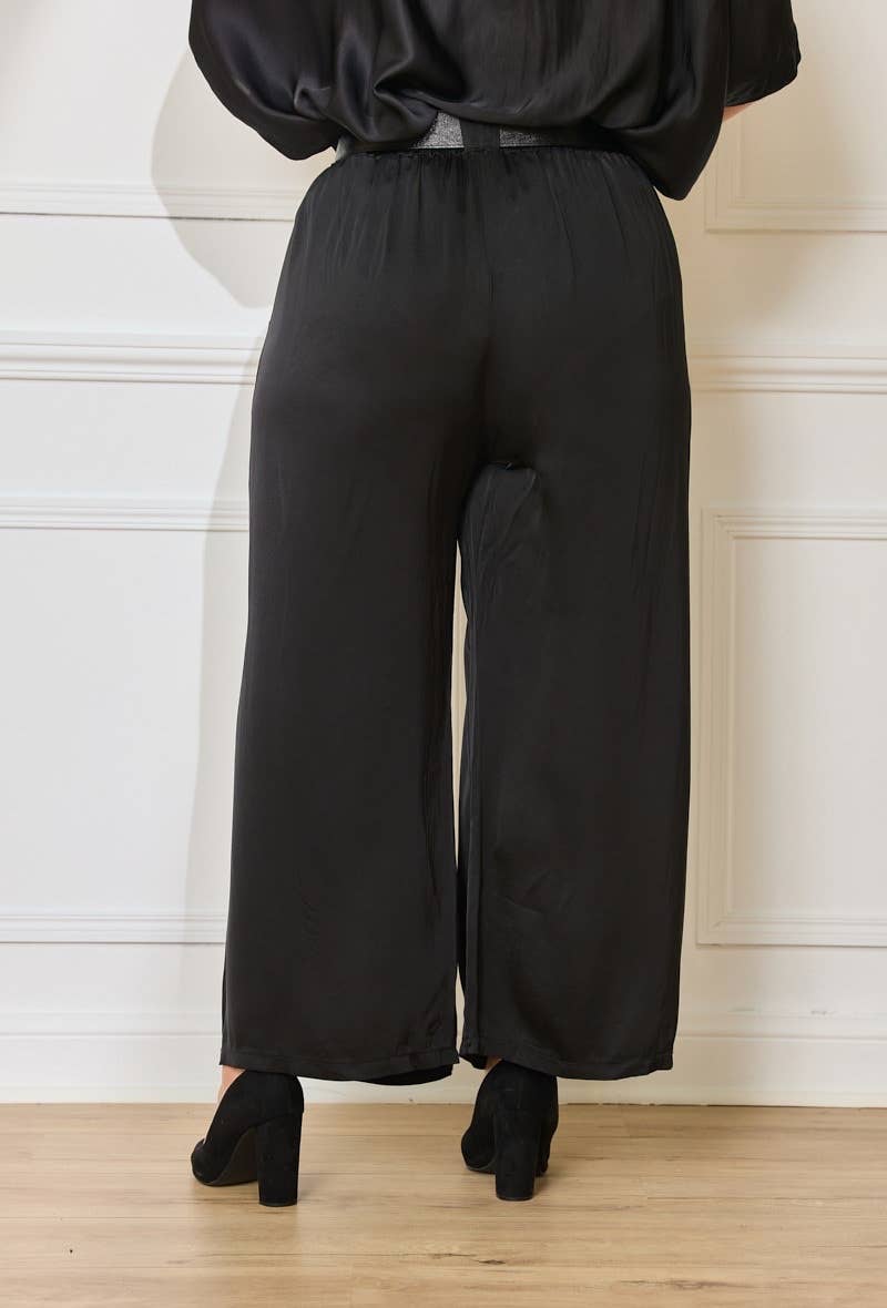 C'MELODIE - Wholesale Pants - Women's - Plus Size - Elegant Pleated Wide-Leg Pants10