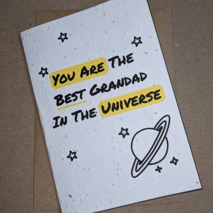 Eco friendly Plantable Father's Day card. Happy Father's Day for wholesale by BeeEco Friendly