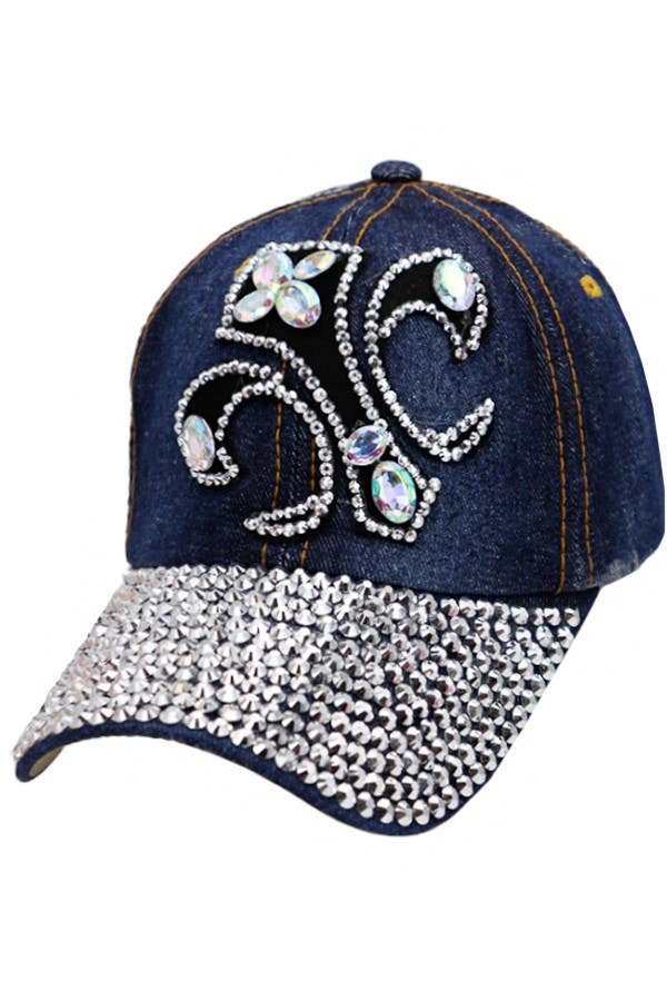 Wholesale SAINTS Logo Crystal Bling Rhinestone Cap for your store