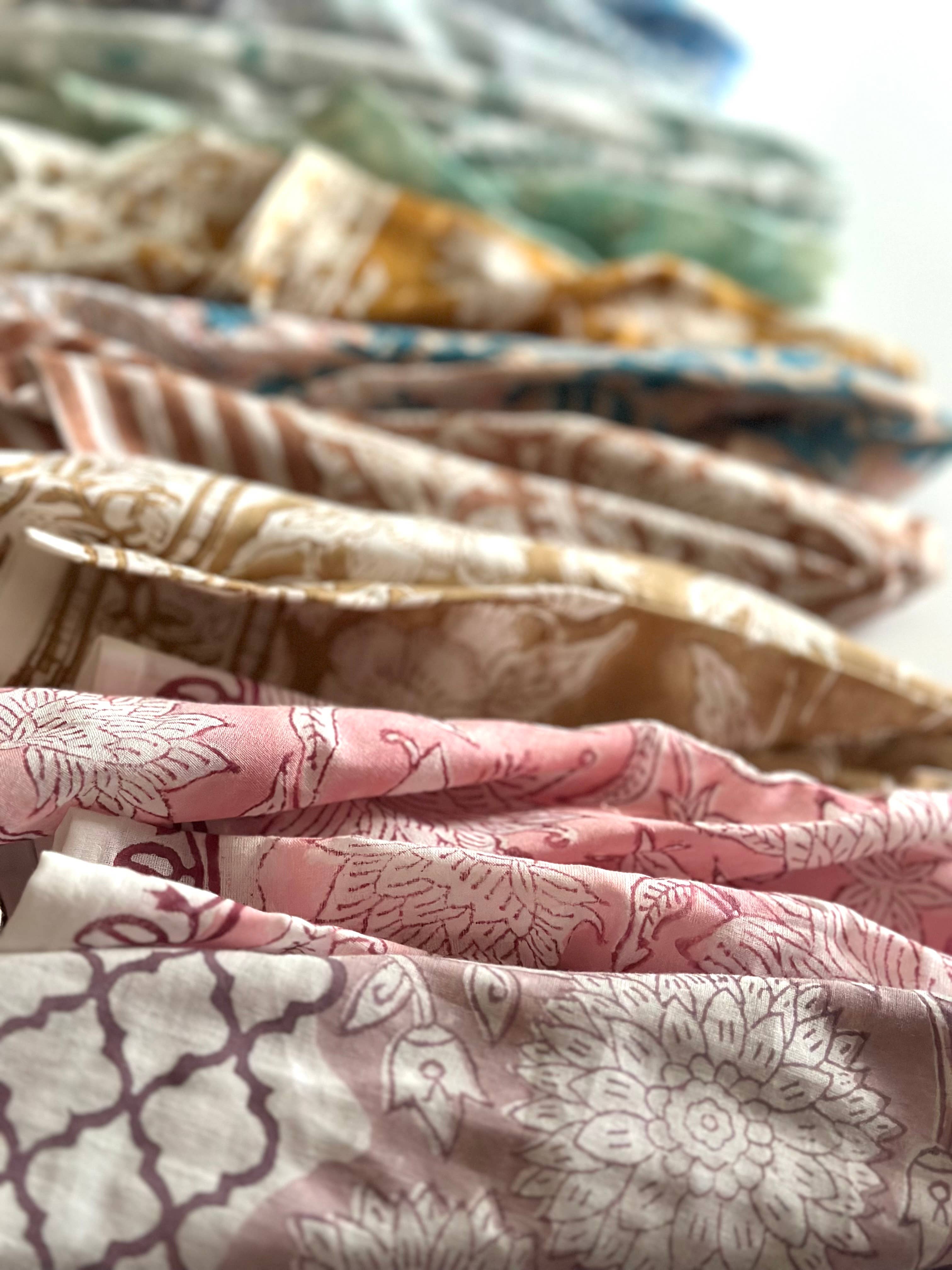 By The Sea Organics - Wholesale Bandana - Women's - BLOCK PRINT BANDANAS - CANDY COLLECTION3