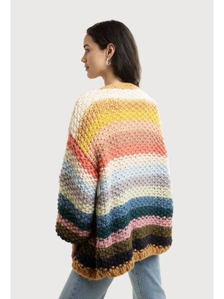 SAACHI - Wholesale Cardigan - Women's - Rainbow Knitted Cardigan