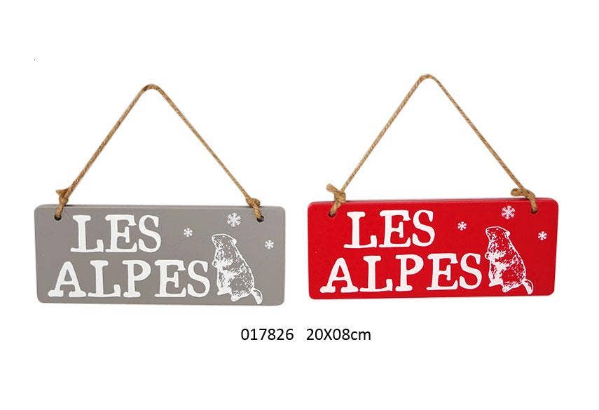 Faye - Wholesale Sign - Sign 'The Alps' 20 X 1 X 8 cm / 2 Ass0