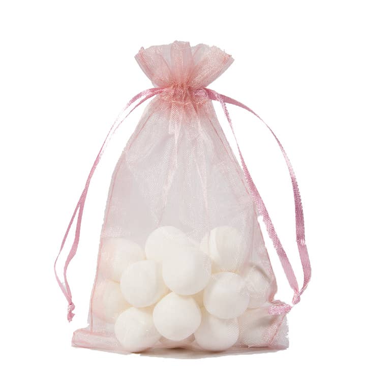 Old Pink Organza Bag - 50 Pieces for wholesale by kadopapier.net