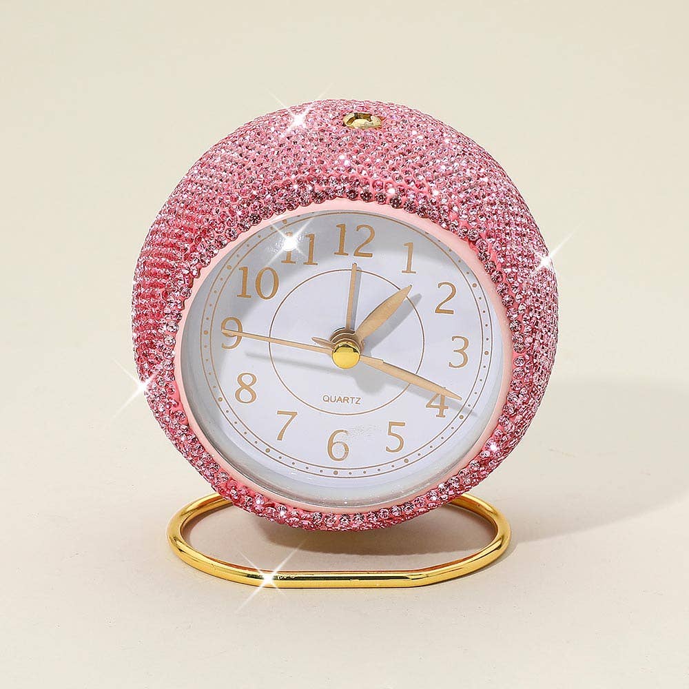 Sensibling Corp. - Wholesale Desk Clock - Light Up Bling Rhinestone Studded Quartz Table Clock7