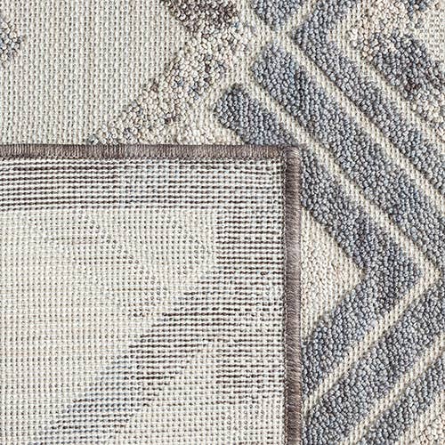 Light Blue Ivory Eastgate Chevron PET Yarn Indoor/Outdoor Area Rug for wholesale on Faire7