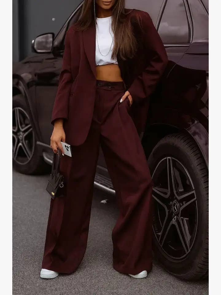 Set: Jacke und Weite Hose - 8731-3PCS für den Großhandel von ESTEE BROWN