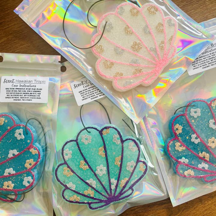 Stay Fresh’ies Air Fresheners - Wholesale Car Freshener - Women's - Floral Seashell Car Freshie