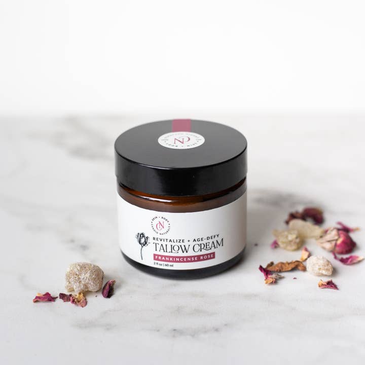Candid Naturals - Wholesale Body Cream/Lotion - Frankincense Rose Tallow Cream | Revitalize + Age-Defy