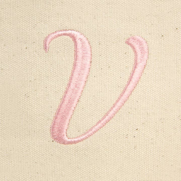 Dalix - Wholesale Tote Bag - Women's - DALIX Monogram Tote Bag Womens Open Top Pink Letter A-Z68