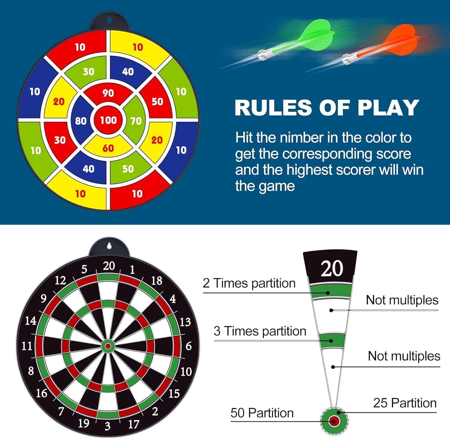 VIGOR - Wholesale Board Game - Magnetic Dart Board 12pcs Magnetic Darts Excellent Indoor4