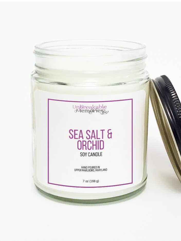 Soy candles - Sea Salt & Orchid for wholesale by Unbreakable Memories