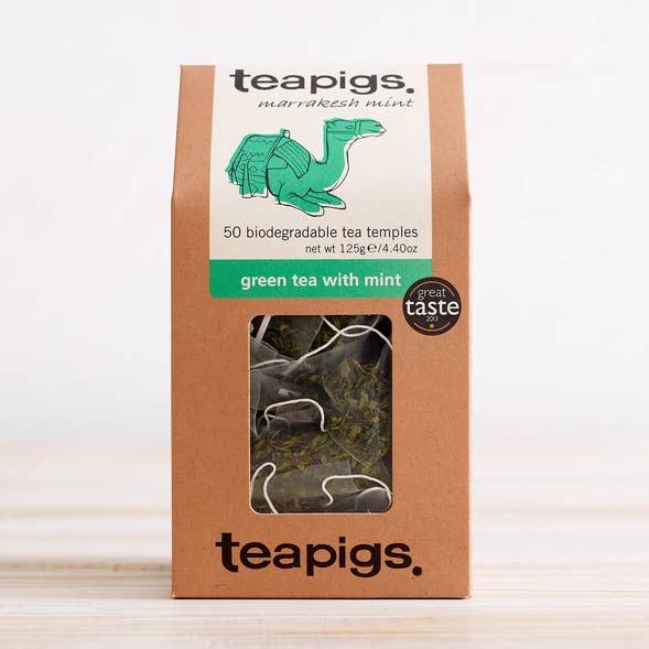 Green Tea with Mint- 50 temples for wholesale by teapigs
