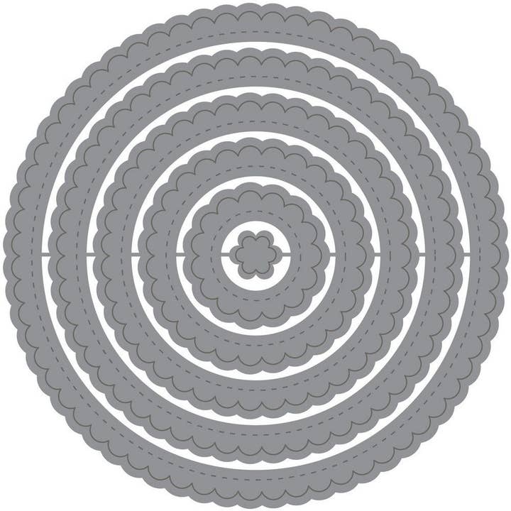 Stitched Scallop Circles - Honey Cuts - Stand-Alone Dies - Retiring for wholesale by Honey Bee Stamps