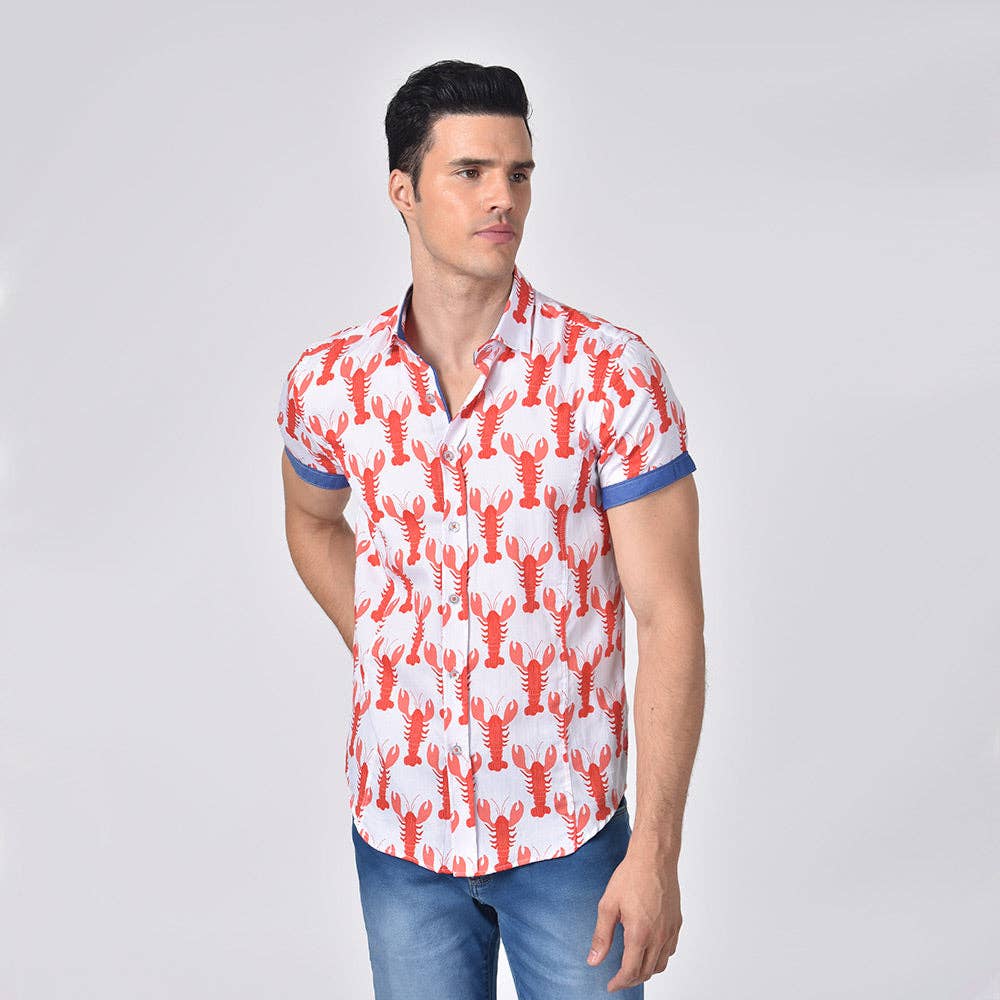 EIGHT X - Vente Chemise à col boutonné – homme - Chemise à imprimé homard2