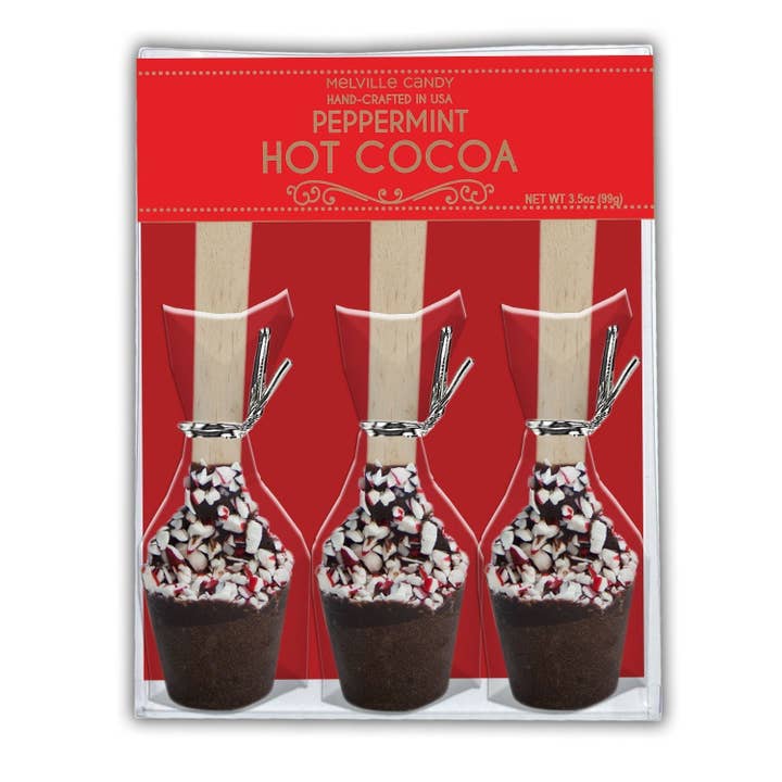 Melville Candy Company - Wholesale Hot Cocoa Spoon - Peppermint Hot Chocolate Spoons