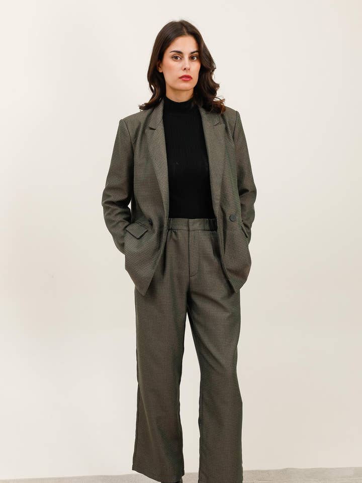 5883 SMALL CHECKERED TROUSERS for wholesale by Daphnea