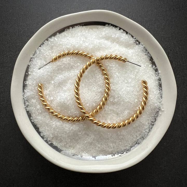 Vintage Large Gold Hoop Earrings, Simple Twisted Everyday Statement Earrings, JohnnyGirl and other Purchase Wholesale twisted nut. Free Returns & Net 60 Terms on Faire trending on Faire.