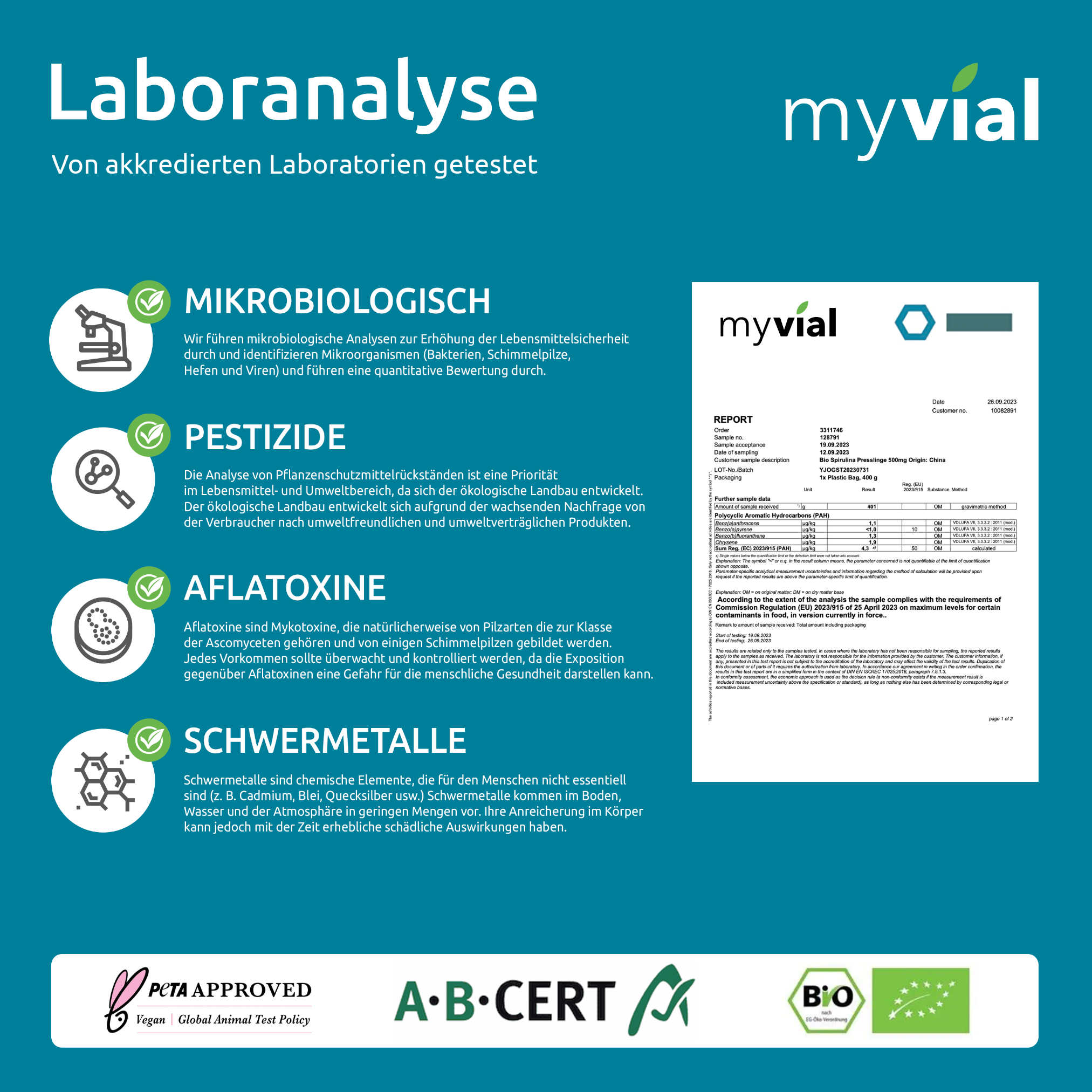 myvial - Wholesale Oral Supplement/Vitamin - Organic Spirulina Tablets3
