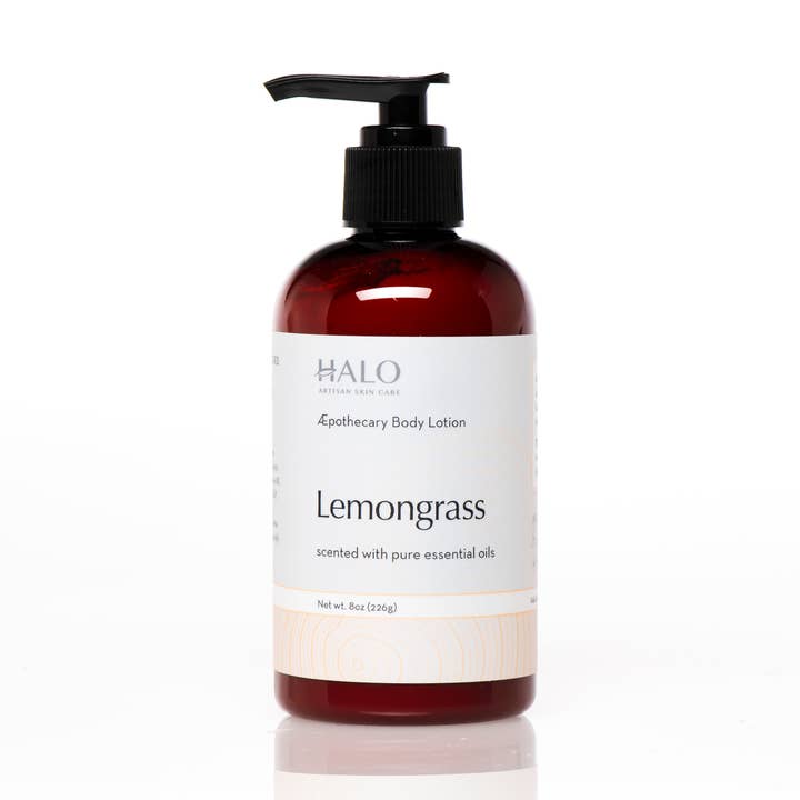 Lemongrass Essential Oil Lotion for wholesale by Halo Artisan Skin Care