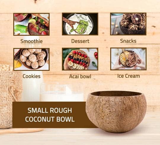 Rainforest Bowls - Wholesale Bowl - Small Raw Coconut Bowl2