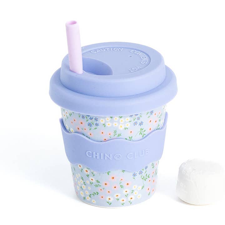 Blue Floral Cup 4oz for wholesale by Chino Club