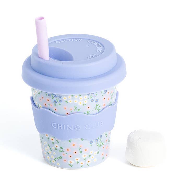 Blue Floral Cup 4oz for wholesale by Chino Club